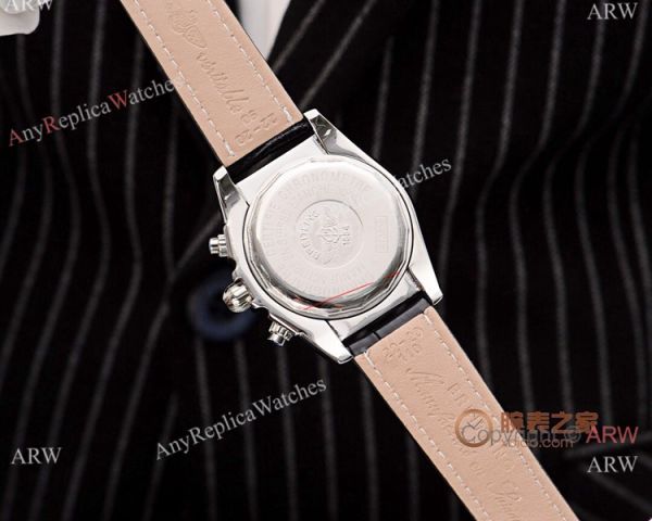 Fake Breitling Chronomat Watches White Dial Black Leather Strap Fake Breitling Chronomat Watches White Dial Black Leather Strap
