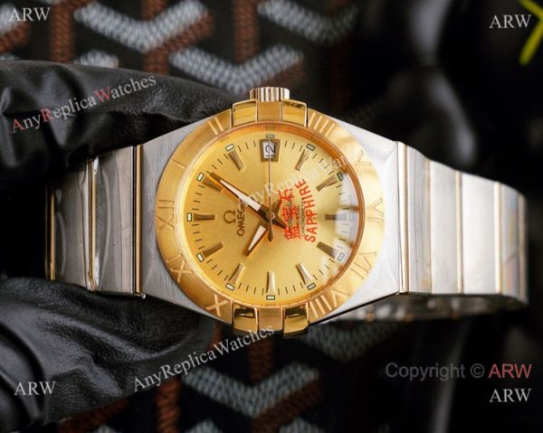 Copy Omega Constellation Double Eagle Gold Watch Quartz 36mm Copy Omega Constellation Double Eagle Gold Watch Quartz 36mm