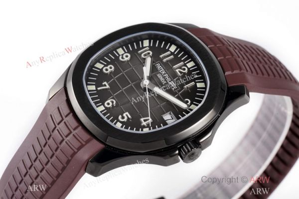 Swiss Grade Copy Patek Philippe Aquanaut Brown Rubber Strap Watch 40mm Swiss Grade Copy Patek Philippe Aquanaut Brown Rubber Strap Watch 40mm
