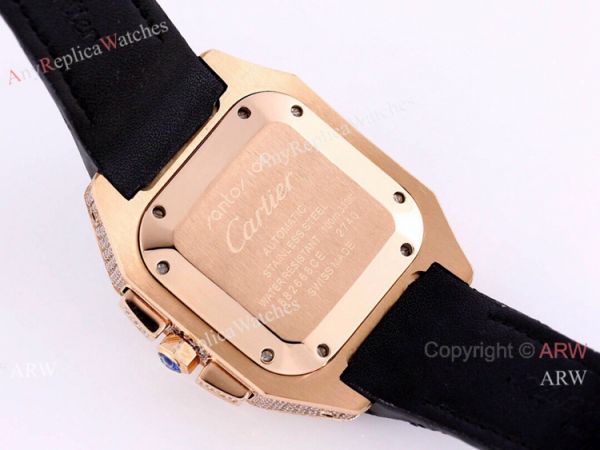 Knockoff Cartier Santos Chronograph Watch Rose Gold Diamond 45mm Knockoff Cartier Santos Chronograph Watch Rose Gold Diamond 45mm