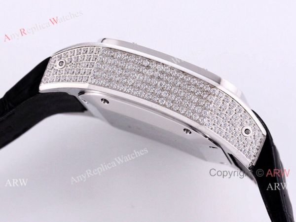 Knockoff Iced Out Cartier Santos Chronograph Watch 45mm Knockoff Iced Out Cartier Santos Chronograph Watch 45mm