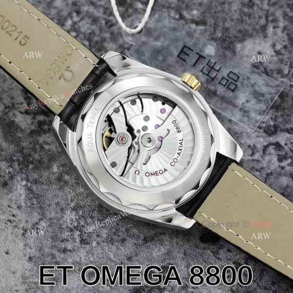 Swiss ETA 8800 Movement Omega Seamaster Superluminova Leather Strap Watch Swiss ETA 8800 Movement Omega Seamaster Superluminova Leather Strap Watch