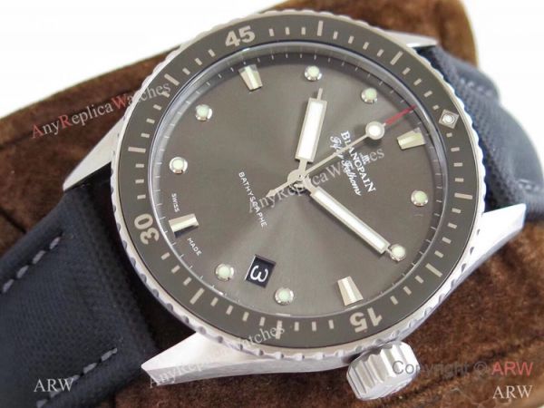ZF Best 1:1 Copy Blancpain Fifty Fathoms Bathyscaphe 1315 Gray Dial Watch ZF Best 1:1 Copy Blancpain Fifty Fathoms Bathyscaphe 1315 Gray Dial Watch