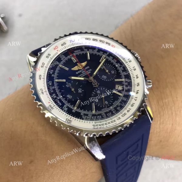 Copy Breitling Navitimer Rubber Strap Blue Chronograph Dial Watch Copy Breitling Navitimer Rubber Strap Blue Chronograph Dial Watch