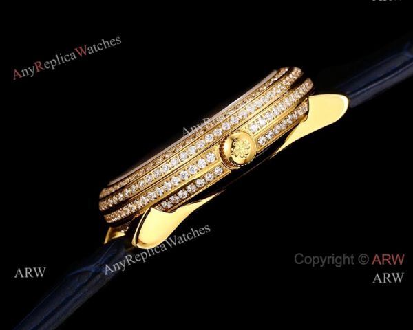 Swiss Patek Philippe Complications 4968R Watch Blue Mother of Pearl Gold Case Swiss Patek Philippe Complications 4968R Watch Blue Mother of Pearl Gold Case