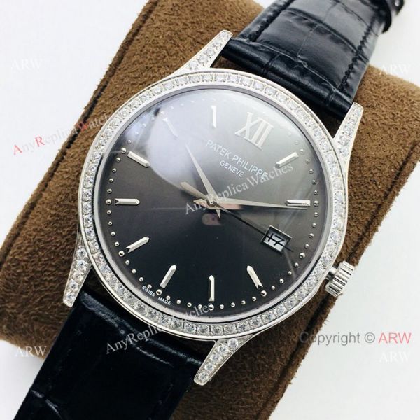 Super Clone Patek Philippe Calatrava PFF V2 Cal 9015 Watch Diamond Bezel Rhodium Dial Super Clone Patek Philippe Calatrava PFF V2 Cal 9015 Watch Diamond Bezel Rhodium Dial