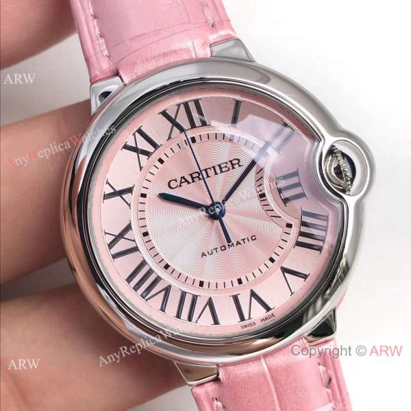 Fake Swiss Cartier Ballon Bleu Pink Watch 36mm Mid-size Fake Swiss Cartier Ballon Bleu Pink Watch 36mm Mid-size