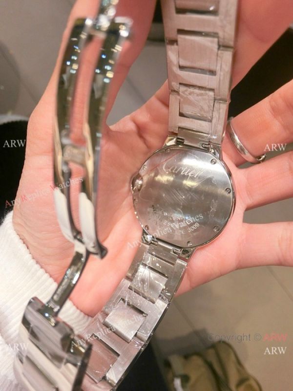 2019 Copy Cartier Ballon Bleu Watch SS White Mother of Pearl Dial 36mm 2019 Copy Cartier Ballon Bleu Watch SS White Mother of Pearl Dial 36mm