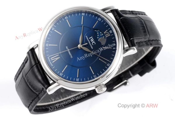 Swiss Replica IWC Portofino Blue Dial Moonphase Watch IWS Factory Swiss Replica IWC Portofino Blue Dial Moonphase Watch IWS Factory