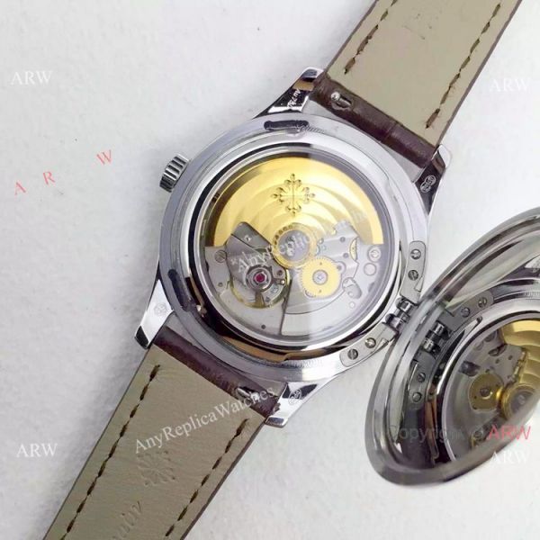 Swiss 9015 Patek Philippe White Face Brown Strap Swiss 9015 Patek Philippe White Face Brown Strap