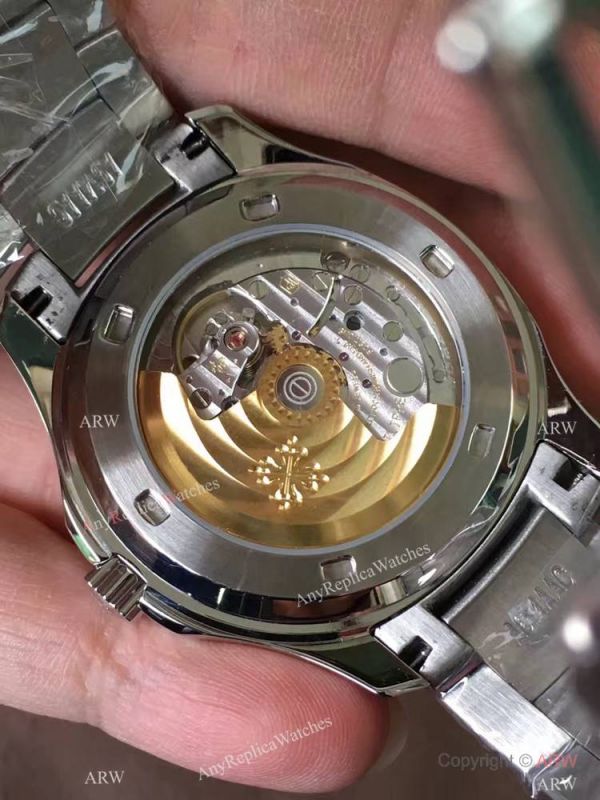 Swiss Replica Patek Philippe Aquanaut Gray Face Stainless Steel Watch Swiss Replica Patek Philippe Aquanaut Gray Face Stainless Steel Watch