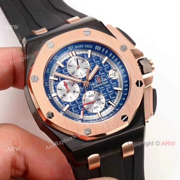 Fake Audemars Piguet For Sale 44mm Rose Gold Blue Dial Mens Watch Fake Audemars Piguet For Sale 44mm Rose Gold Blue Dial Mens Watch