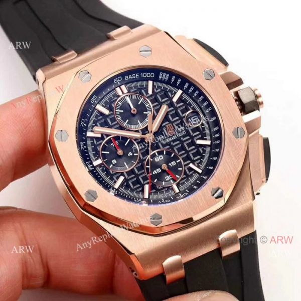 Japan Grade Audemars Piguet Royal Oak Offshore Replica Wristwatch Rose Gold Black Rubber Japan Grade Audemars Piguet Royal Oak Offshore Replica Wristwatch Rose Gold Black Rubber