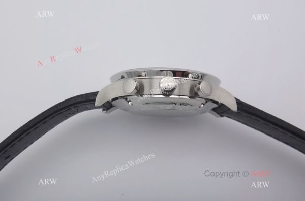 Swiss 7750 IWC Portuguese Black Face Black Leather Strap Watch Swiss 7750 IWC Portuguese Black Face Black Leather Strap Watch
