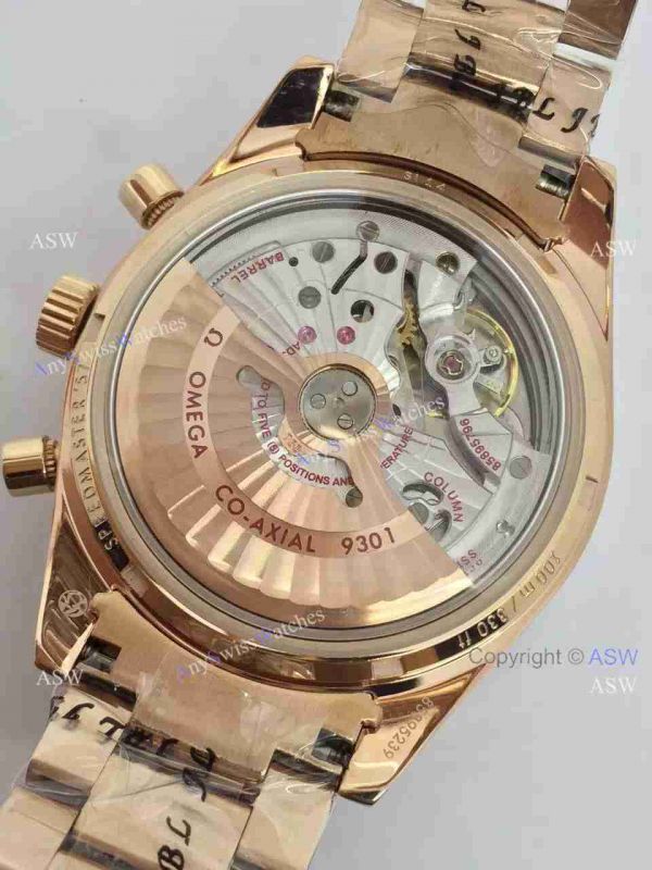 (OM)Copy Swiss Omega Speedmaster Chronograph 9301 Watch All Gold Black (OM)Copy Swiss Omega Speedmaster Chronograph 9301 Watch All Gold Black