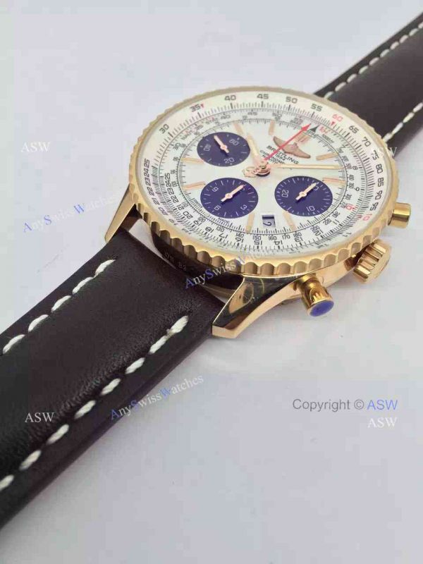 Swiss Copy Breitling 1884 Chronometre Navitimer Watch Rose Gold Case White Dial Swiss Copy Breitling 1884 Chronometre Navitimer Watch Rose Gold Case White Dial