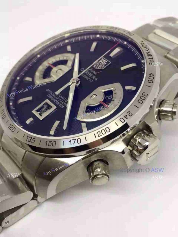 Super Clone Tag Heuer Grand Carrera Calibre 17 RS3 Watch SS black Dial Super Clone Tag Heuer Grand Carrera Calibre 17 RS3 Watch SS black Dial