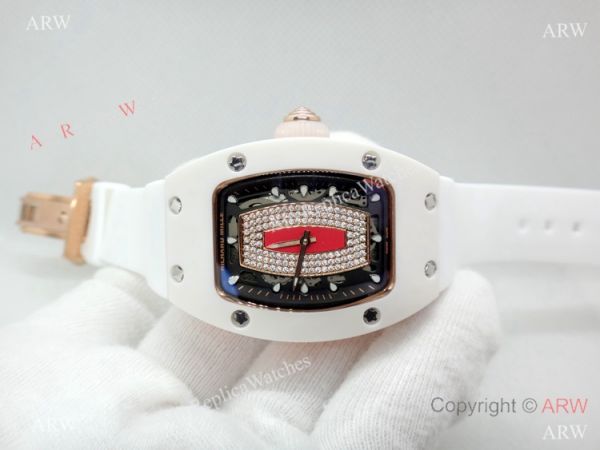 Replica Swiss Richard Mille Watch RM07-1 White Ceramic Case Rubber Band Replica Swiss Richard Mille Watch RM07-1 White Ceramic Case Rubber Band