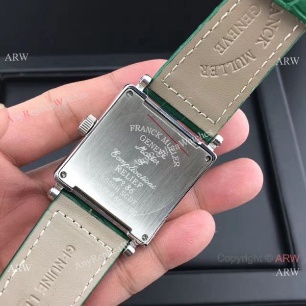 Franck Muller Master Square SS Green Leather Copy Watch Franck Muller Master Square SS Green Leather Copy Watch