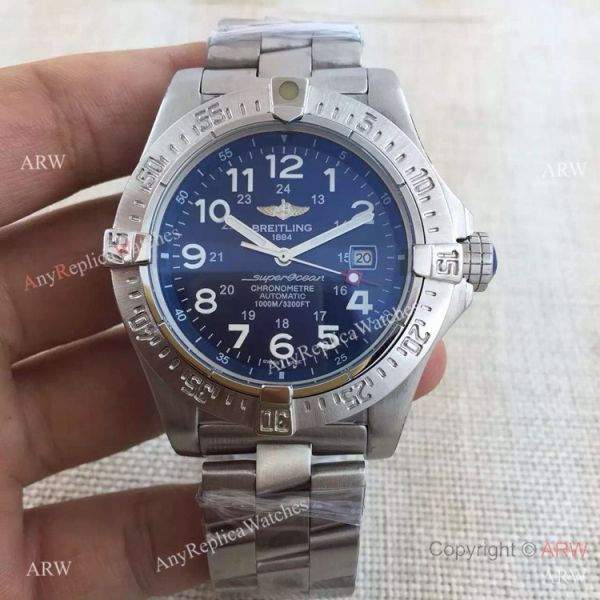 Copy Breitling Superocean Stainless Steel Arabic Markers Watch Copy Breitling Superocean Stainless Steel Arabic Markers Watch