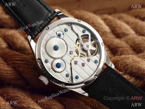 High Quality Replica IWC Tourbillon Portuguese SS Black Leather Watch High Quality Replica IWC Tourbillon Portuguese SS Black Leather Watch