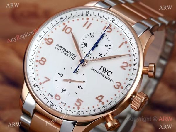 IWC Schaffhausen 2-Tone Rose Gold White Copy Watch Low Price IWC Schaffhausen 2-Tone Rose Gold White Copy Watch Low Price