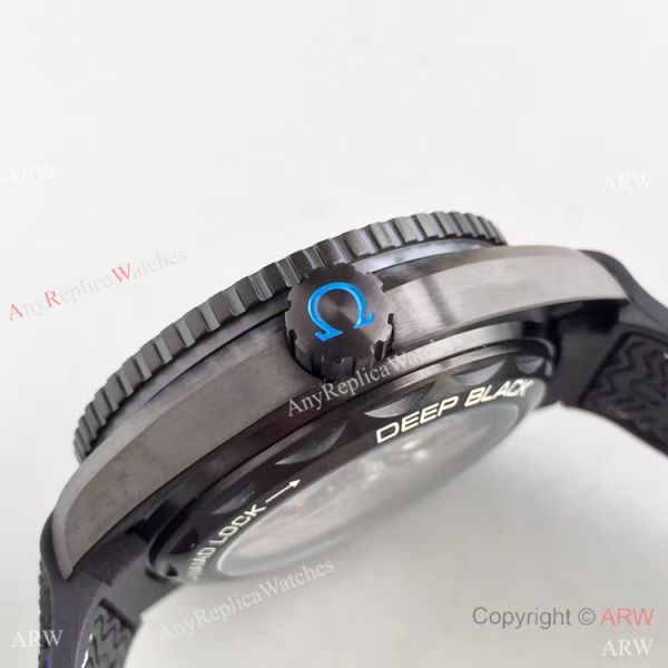 Swiss Replica Omega Seamaster Planet Ocean Deep Black GMT Ceramic Blue Watch Swiss Replica Omega Seamaster Planet Ocean Deep Black GMT Ceramic Blue Watch