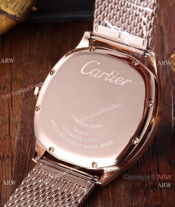 Fake Drive De Cartier Rose Gold Watch White Roman Dial Fake Drive De Cartier Rose Gold Watch White Roman Dial