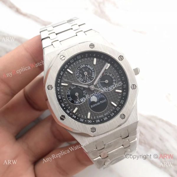 Audemars Piguet Royal Oak Perpetual Calendar Replica Watch Stainless Steel Black Dial 41mm Audemars Piguet Royal Oak Perpetual Calendar Replica Watch Stainless Steel Black Dial 41mm