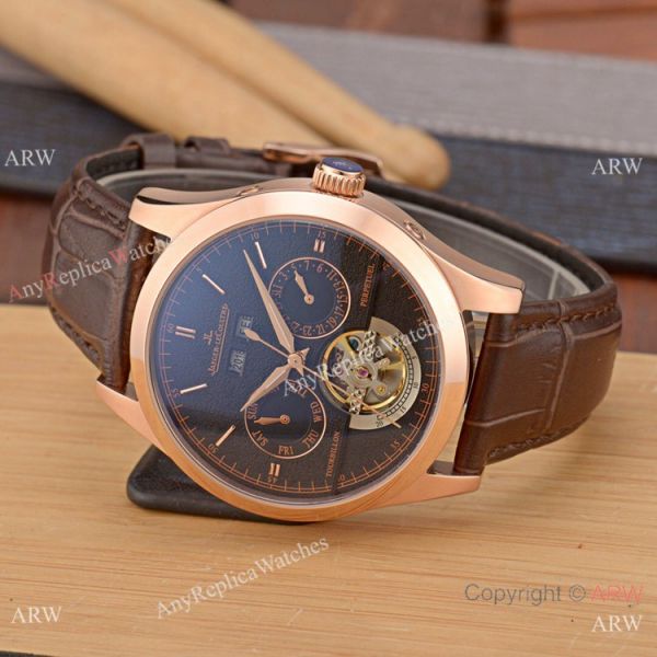Fake Jaeger-LeCoultre Perpetual Calendar 42mm Watch SS Black Dial Fake Jaeger-LeCoultre Perpetual Calendar 42mm Watch SS Black Dial
