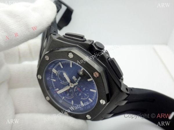 Solid Black Audemars Piguet Royal Oak Offshore Automatic Watch Solid Black Audemars Piguet Royal Oak Offshore Automatic Watch