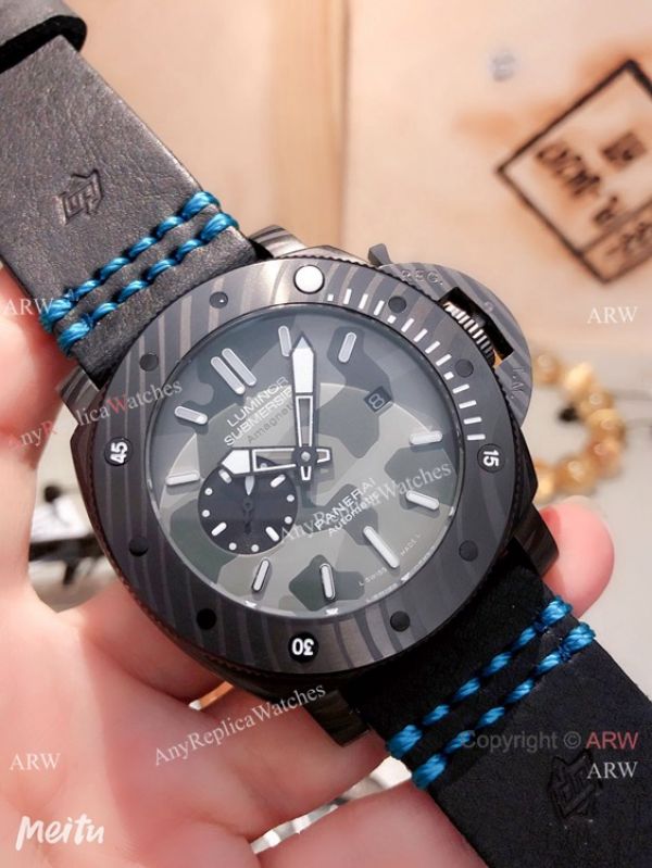 New Replica Panerai Luminor Submersible Men watches Carbotech Case Camouflage Face New Replica Panerai Luminor Submersible Men watches Carbotech Case Camouflage Face