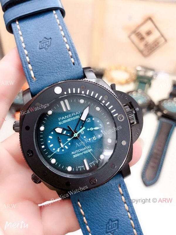Replica Panerai PAM 983 Luminor Submersible Chrono Guillaume Nery Edition Watch Blue Dial Replica Panerai PAM 983 Luminor Submersible Chrono Guillaume Nery Edition Watch Blue Dial
