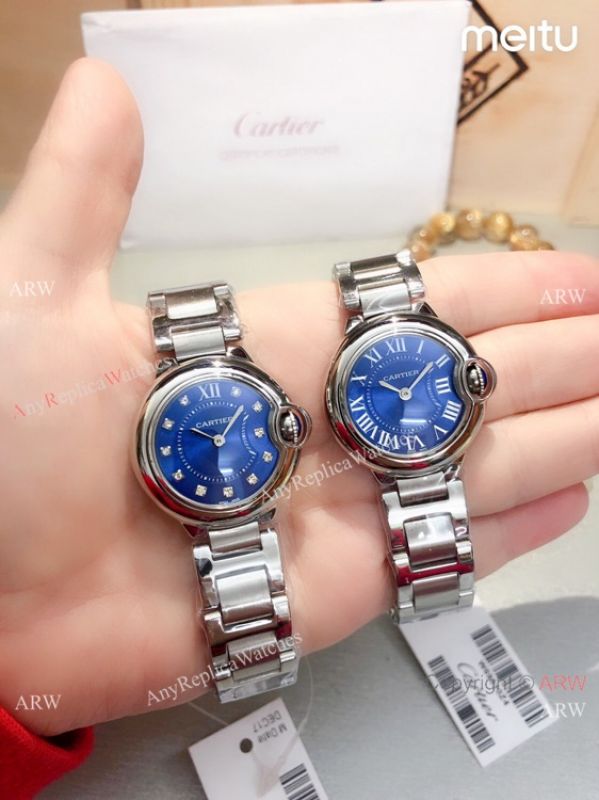 Best Quality Cartier Ballon Bleu de Quartz Watch Stainless Steel Blue Dial Best Quality Cartier Ballon Bleu de Quartz Watch Stainless Steel Blue Dial