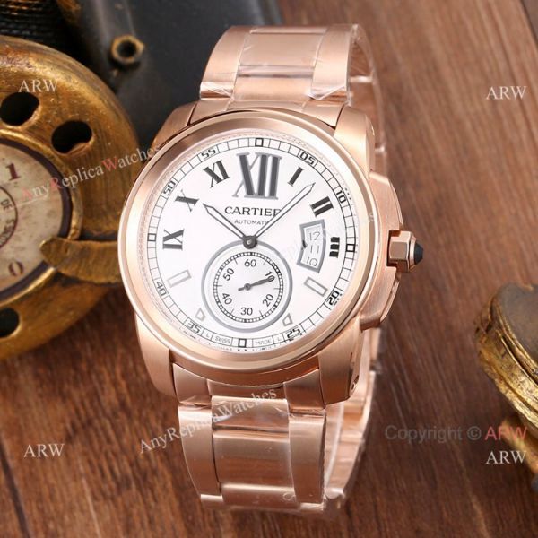 High Quality Replica Cartier Calibre de Cartier 2 Tone Rose Gold Watches High Quality Replica Cartier Calibre de Cartier 2 Tone Rose Gold Watches