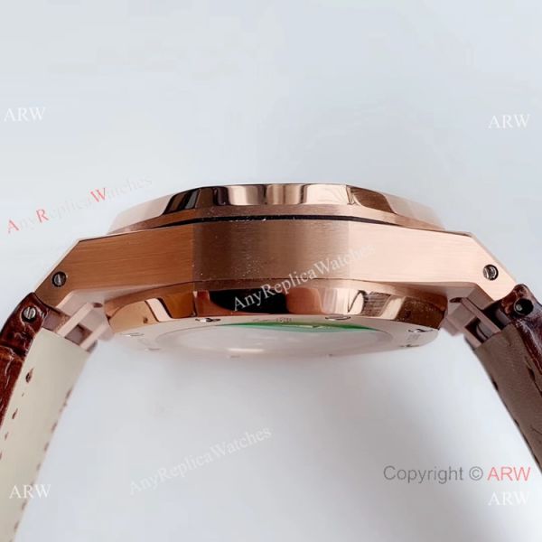 BF Swiss Royal Oak Audemars Piguet Replica Watch Rose Gold Brown Leather Band 41mm BF Swiss Royal Oak Audemars Piguet Replica Watch Rose Gold Brown Leather Band 41mm