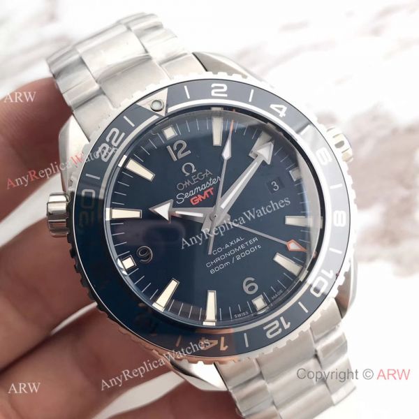 Swiss 8605 Omega Seamaster GMT 600m Replica Watch Blue Dial Swiss 8605 Omega Seamaster GMT 600m Replica Watch Blue Dial