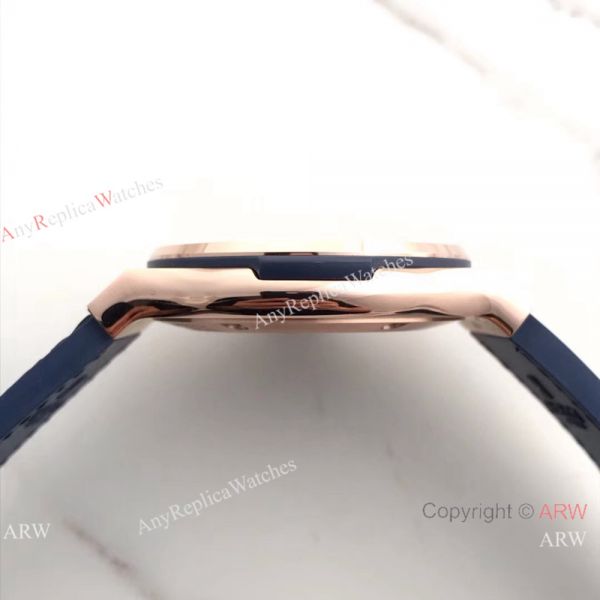 Swiss Grade Copy Hublot Rose Gold Blue Watch Classic Fusion 42mm New Model Swiss Grade Copy Hublot Rose Gold Blue Watch Classic Fusion 42mm New Model