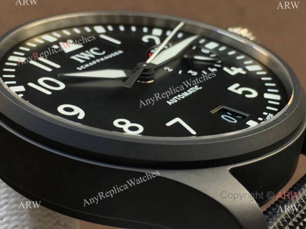 Replica IWC Big Pilot Le Petit Prince Black Case Rubber Strap Replica IWC Big Pilot Le Petit Prince Black Case Rubber Strap