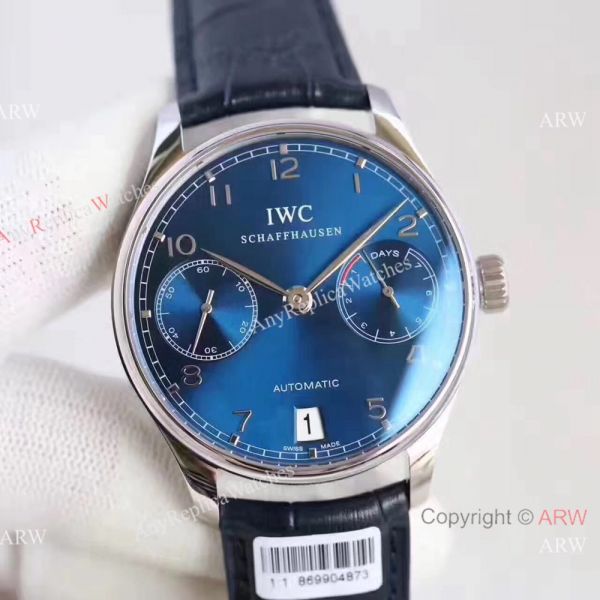Replica IWC Portugieser 7 days power reserve Watch Blue Dial w/ folding Clasp Replica IWC Portugieser 7 days power reserve Watch Blue Dial w/ folding Clasp
