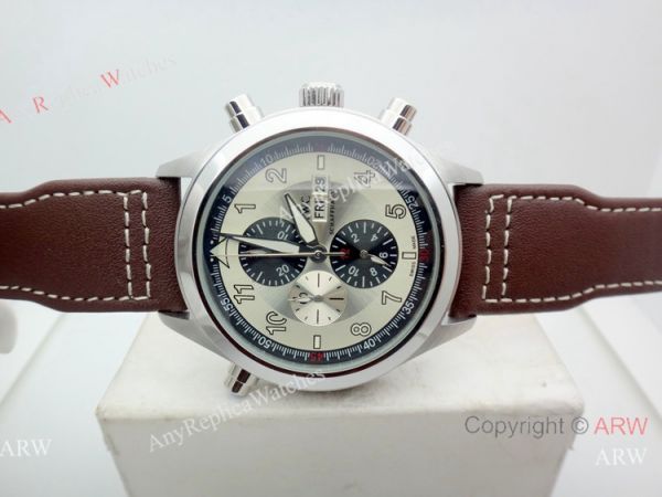 Copy Iwc Pilot Spitfire Chronograph White Dial Brown Leather Strap Copy Iwc Pilot Spitfire Chronograph White Dial Brown Leather Strap