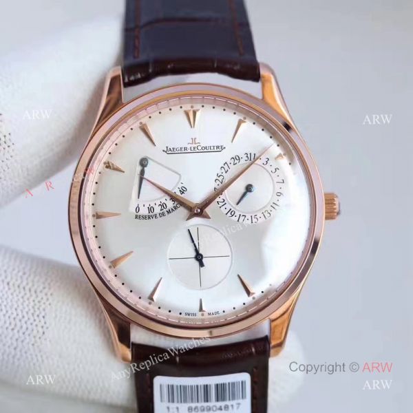 Replica Jaeger-LeCoultre Master Ultra Thin Reserve de Marche 39mm watch White Dial Rose Gold Replica Jaeger-LeCoultre Master Ultra Thin Reserve de Marche 39mm watch White Dial Rose Gold