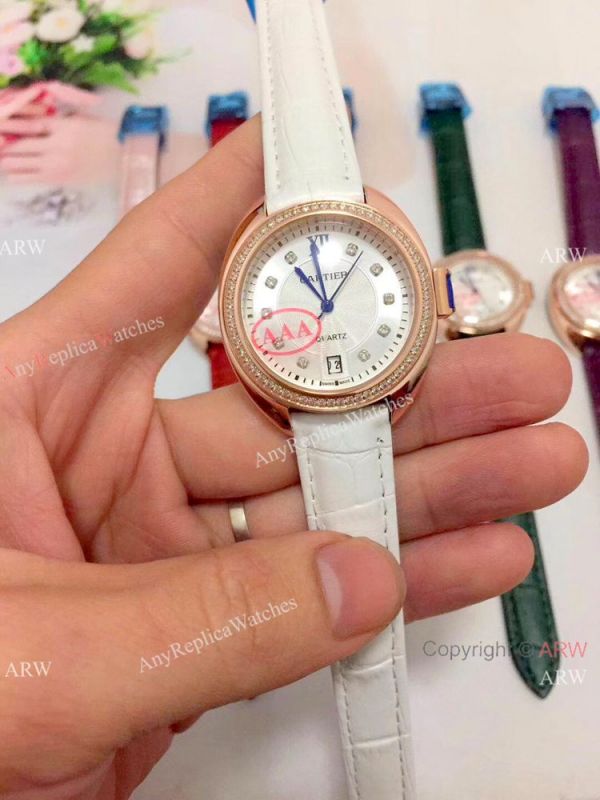 Japan Quartz Replica Cle de Cartier Lady Watch Rose Gold Pink Version Japan Quartz Replica Cle de Cartier Lady Watch Rose Gold Pink Version