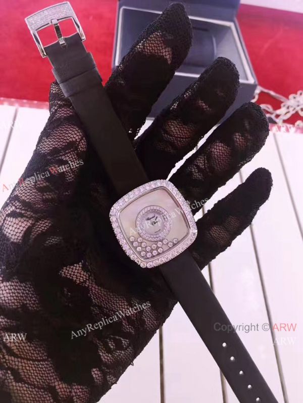 Swiss Quartz Happy Dreams Chopard Lady Watch Pink Leather Rose Gold Swiss Quartz Happy Dreams Chopard Lady Watch Pink Leather Rose Gold