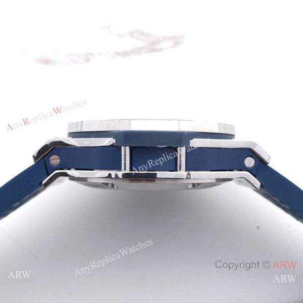 Swiss Grade Knock off Hublot Big Bang 4100 watch SS Blue Gummy Strap Swiss Grade Knock off Hublot Big Bang 4100 watch SS Blue Gummy Strap