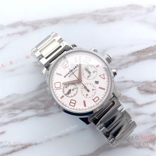Swiss Grade 1 Mont Blanc Knock off Timewalker Chrono Stainless Steel Watch Swiss Grade 1 Mont Blanc Knock off Timewalker Chrono Stainless Steel Watch