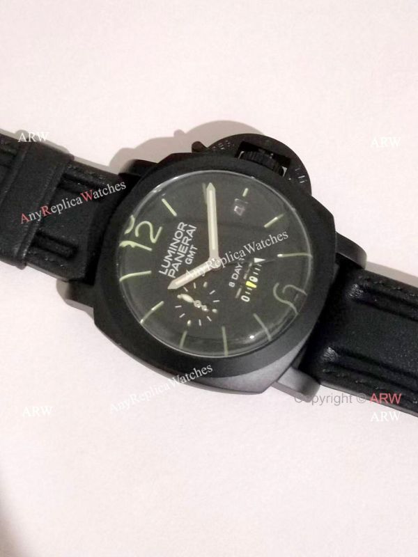 New Panerai PAM 233 Luminor GMT 8 Days Black Steel Case Watch New Panerai PAM 233 Luminor GMT 8 Days Black Steel Case Watch