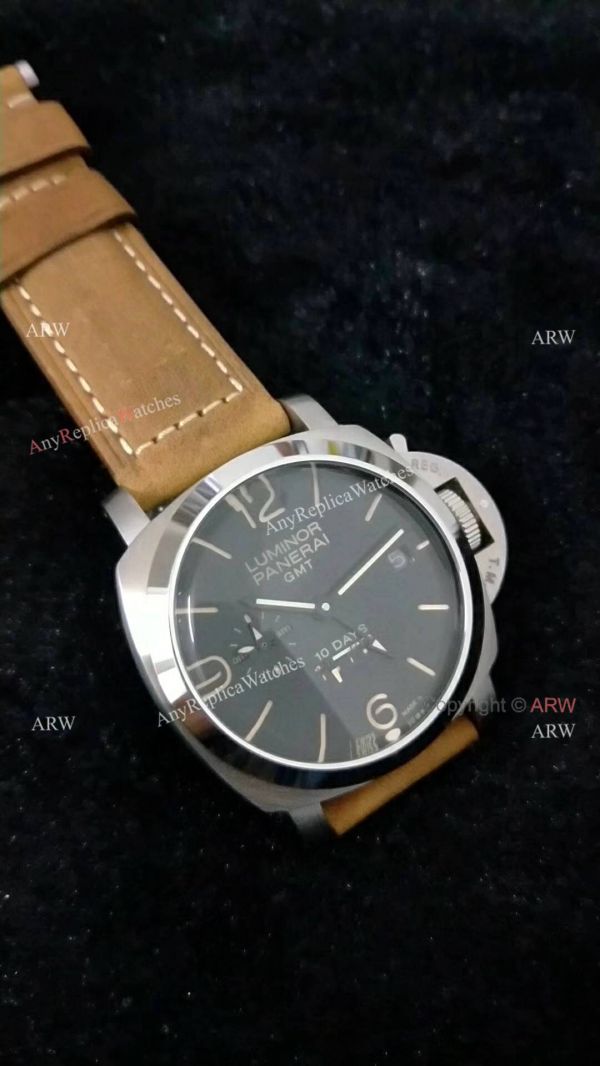 AAA Replica Luminor Panerai 10-Days GMT PAM 533 Watch Brown Leather Band AAA Replica Luminor Panerai 10-Days GMT PAM 533 Watch Brown Leather Band