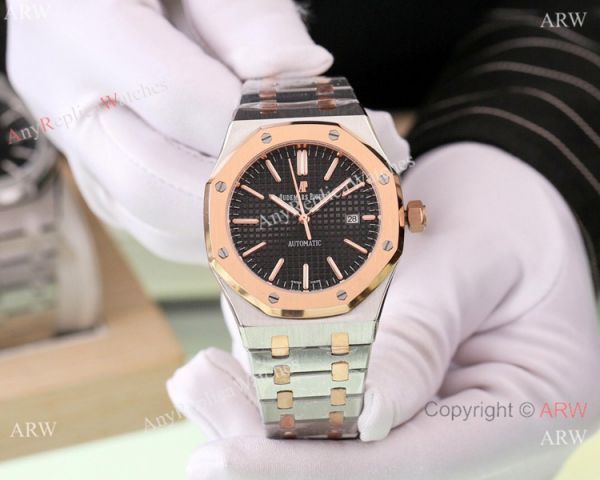Solid Black Audemars Piguet Royal Oak Replica Watches 46mm Solid Black Audemars Piguet Royal Oak Replica Watches 46mm
