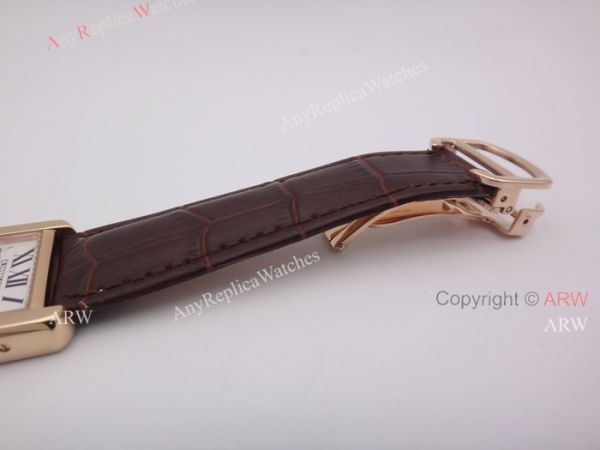 Cartier Tank Rose Gold Leather Strap Replica Watches For Sale Cartier Tank Rose Gold Leather Strap Replica Watches For Sale